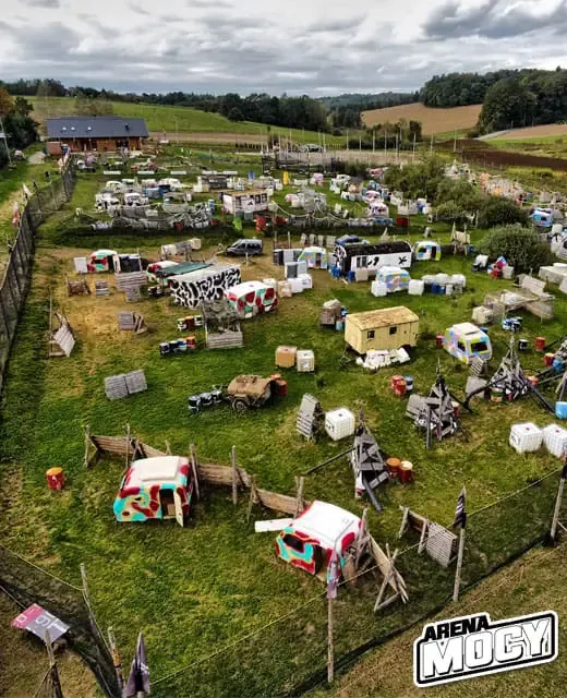 Paintball Kraków - Arena Mocy z lotu ptaka